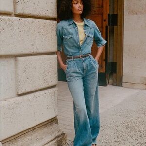 Nili Lotan Light Blue Flare Jeans